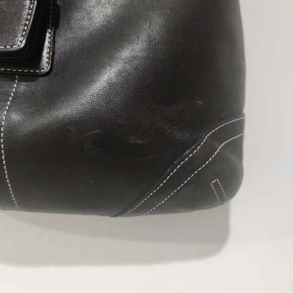 Coach Soho Crossbody Messenger Black Leather Shoulder Bag - Picture 4 of 10